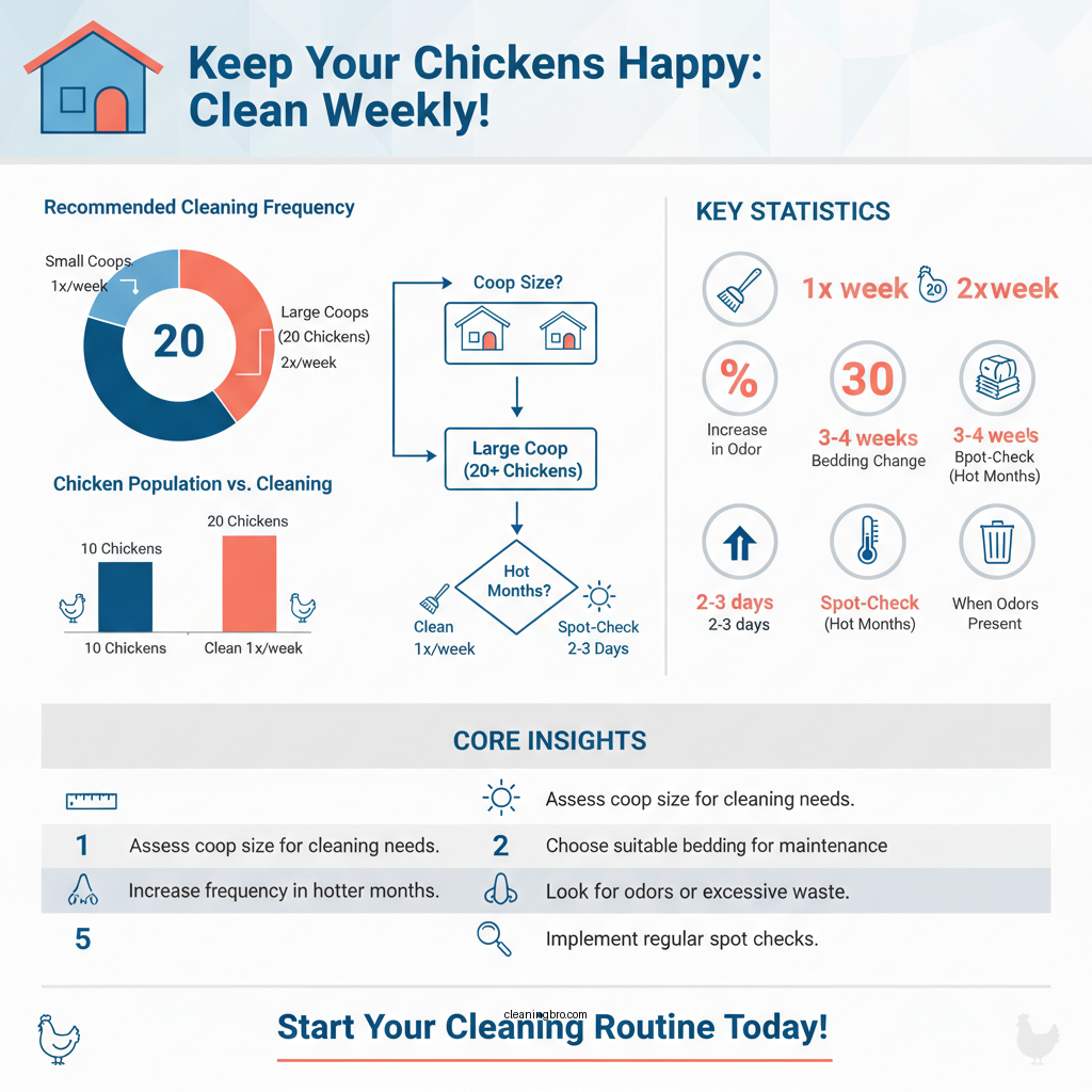 how often should i clean the chicken coop - Data Infographic and Statistics