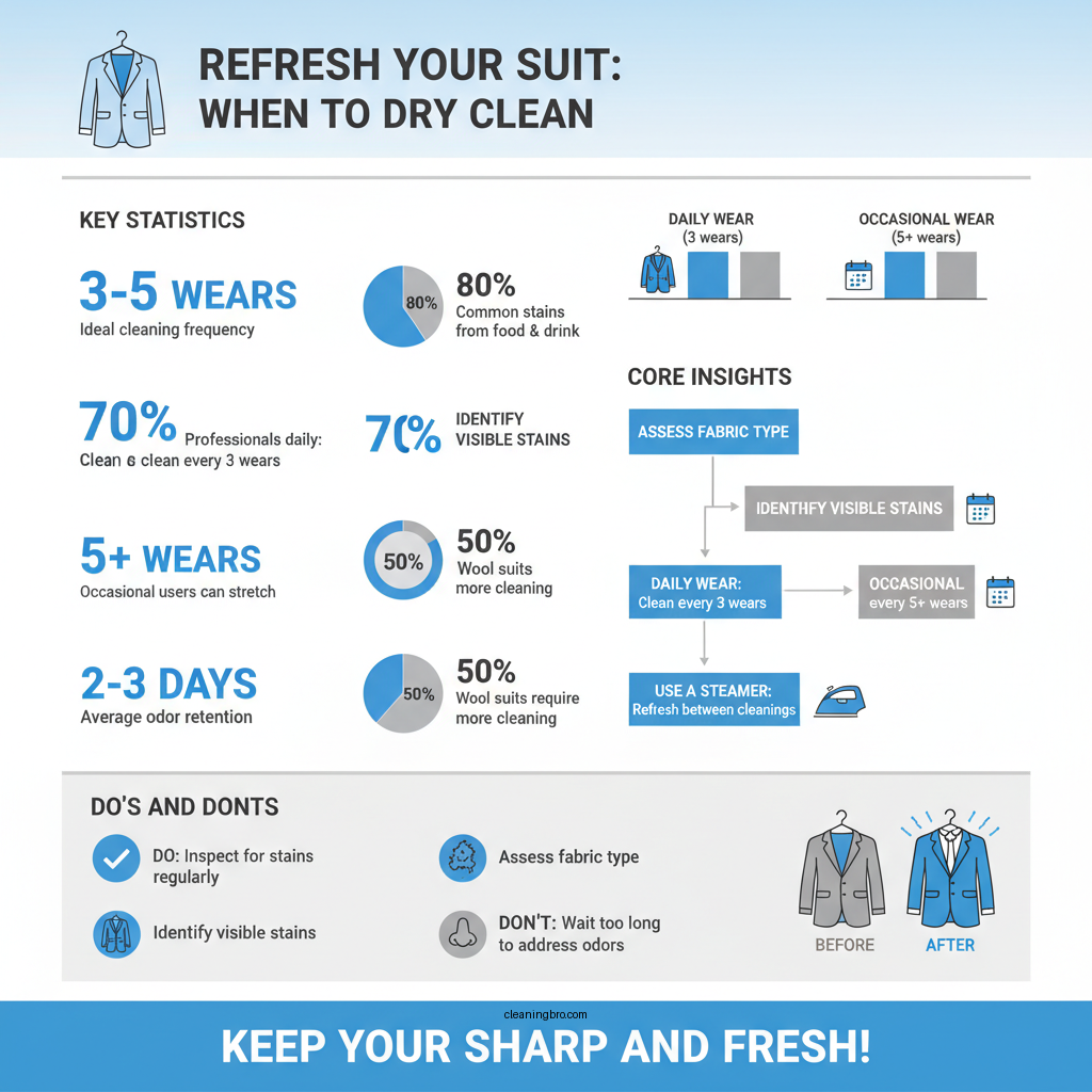 how often should i dry clean my suit - Data Infographic and Statistics