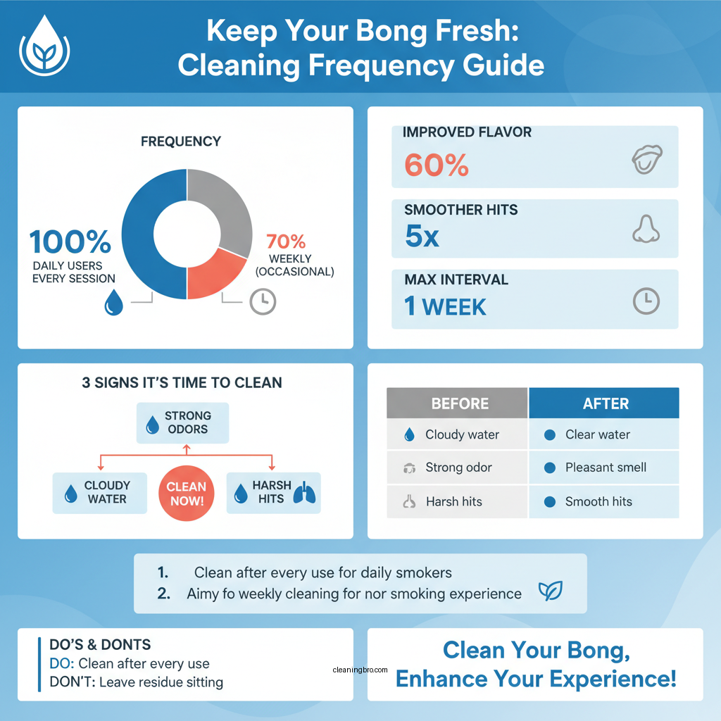 how often should you clean a bong - Data Infographic and Statistics