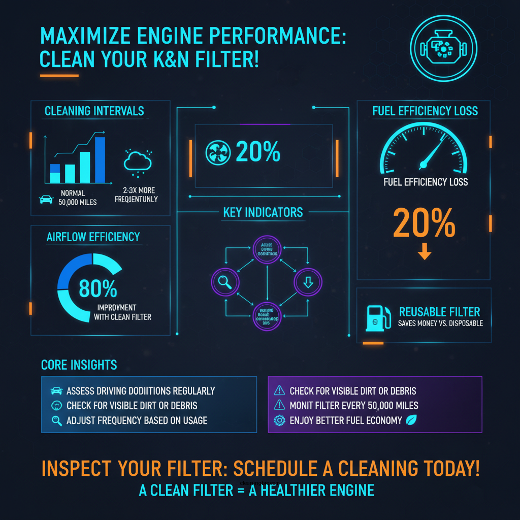 how often should you clean k&n air filter - Data Infographic and Statistics