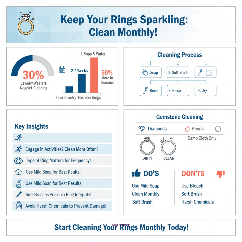 how often should you clean your rings - Data Infographic and Statistics