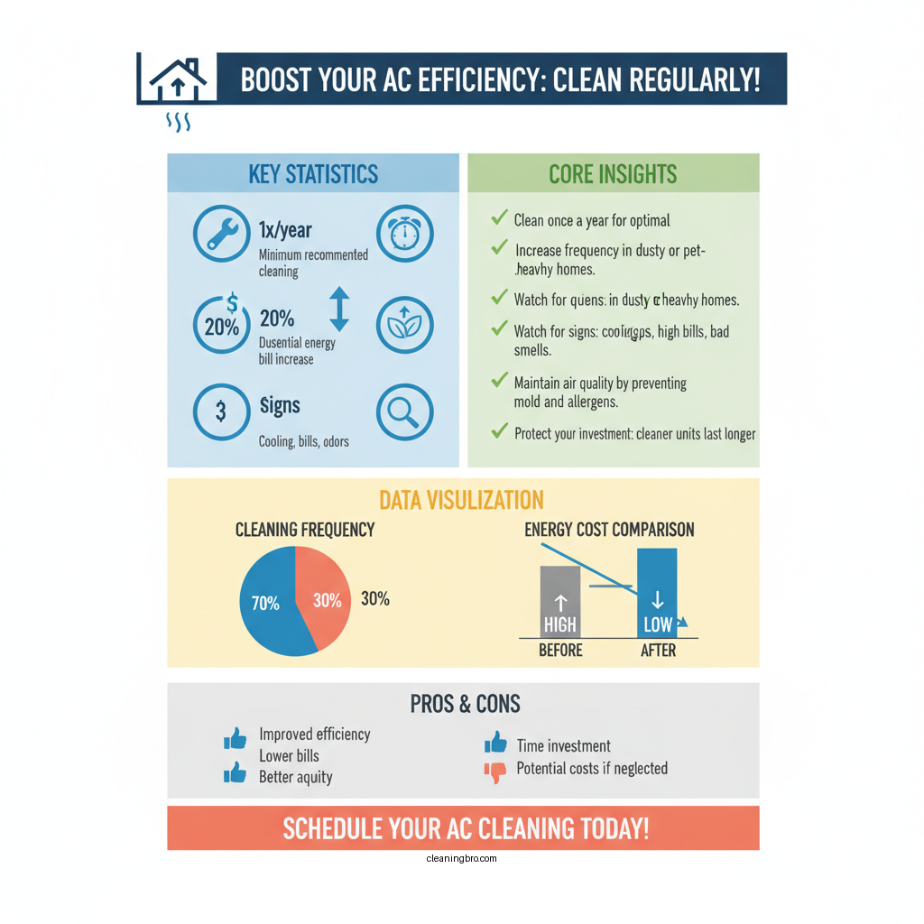 how often should you clean your ac unit - Data Infographic and Statistics