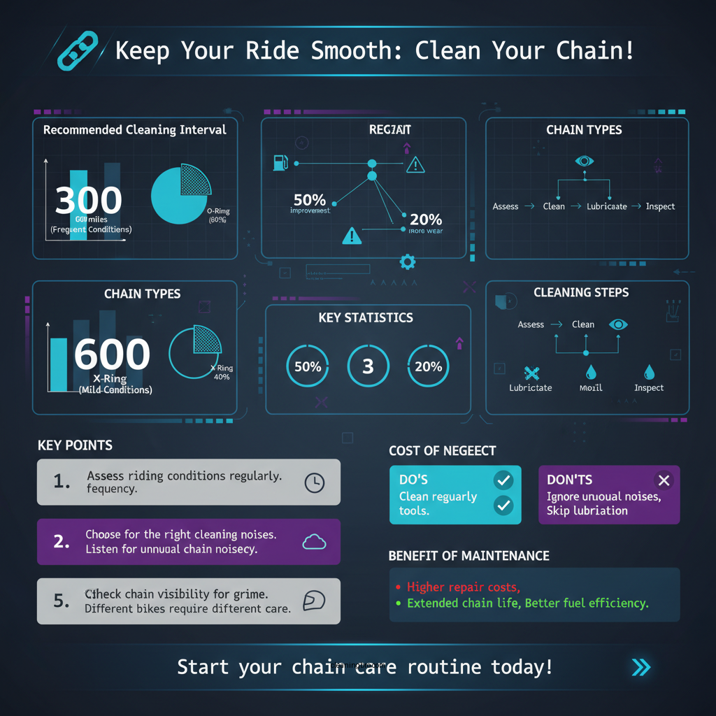 how often should you clean your motorcycle chain - Data Infographic and Statistics