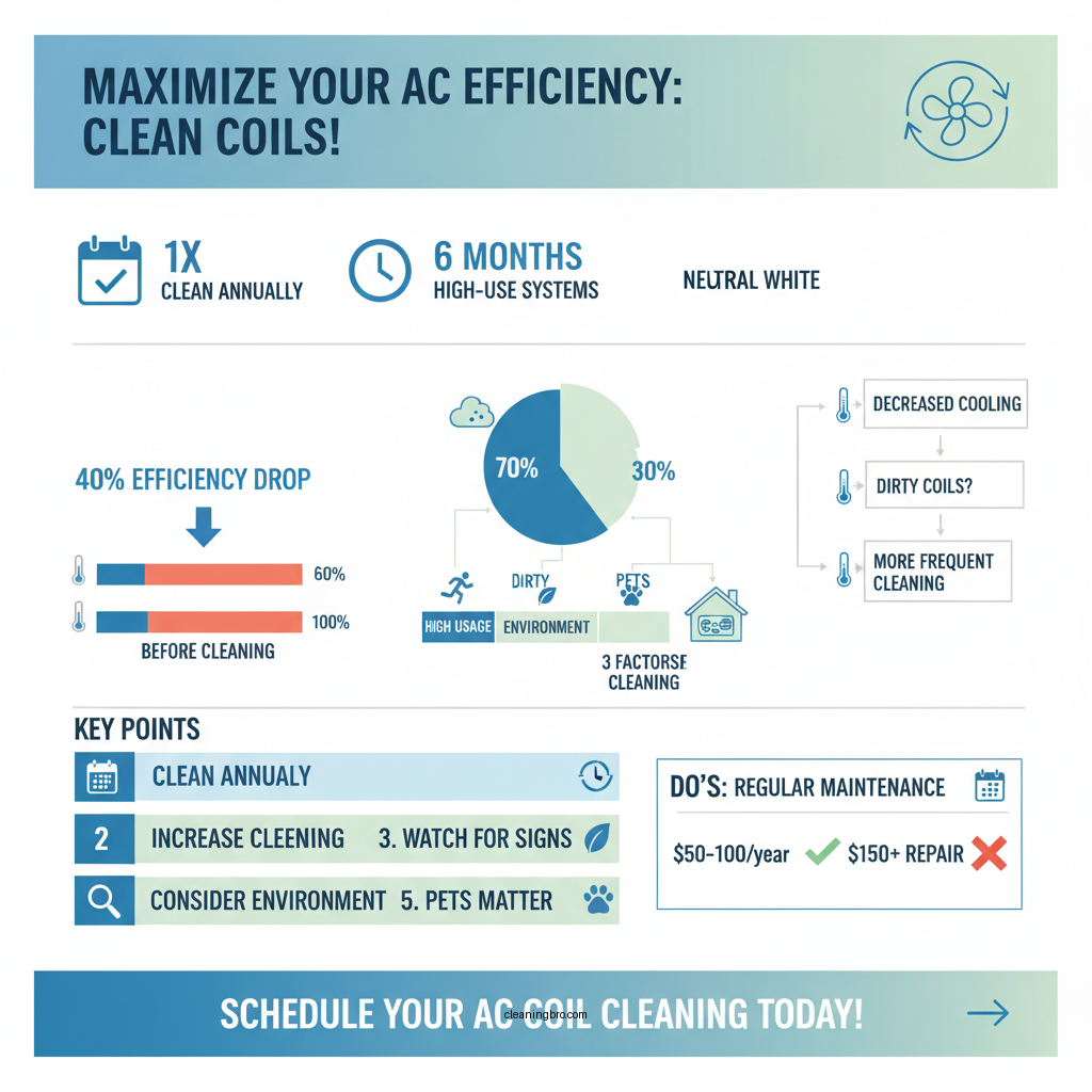 how often to clean ac coils - Data Infographic and Statistics