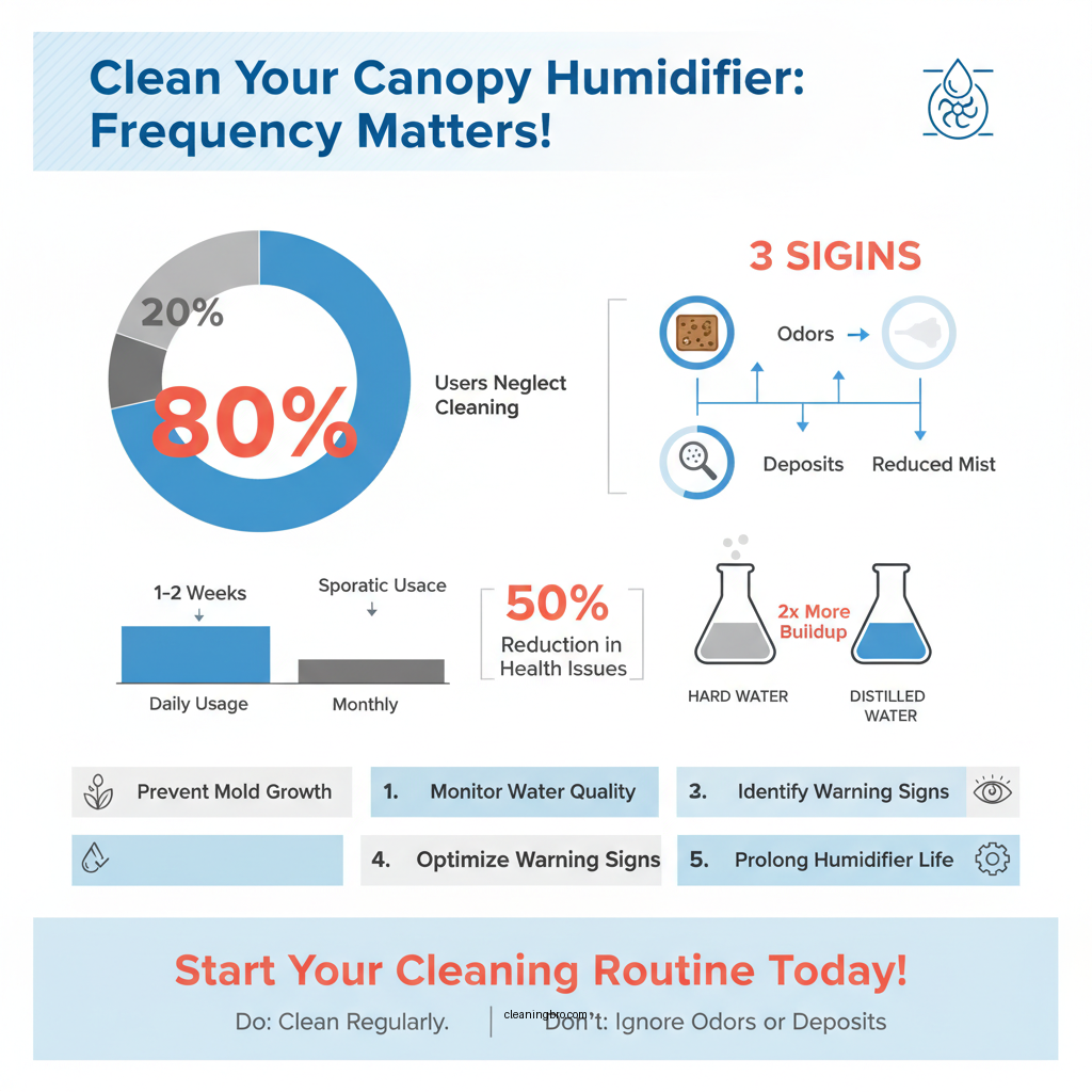 how often to clean canopy humidifier - Data Infographic and Statistics