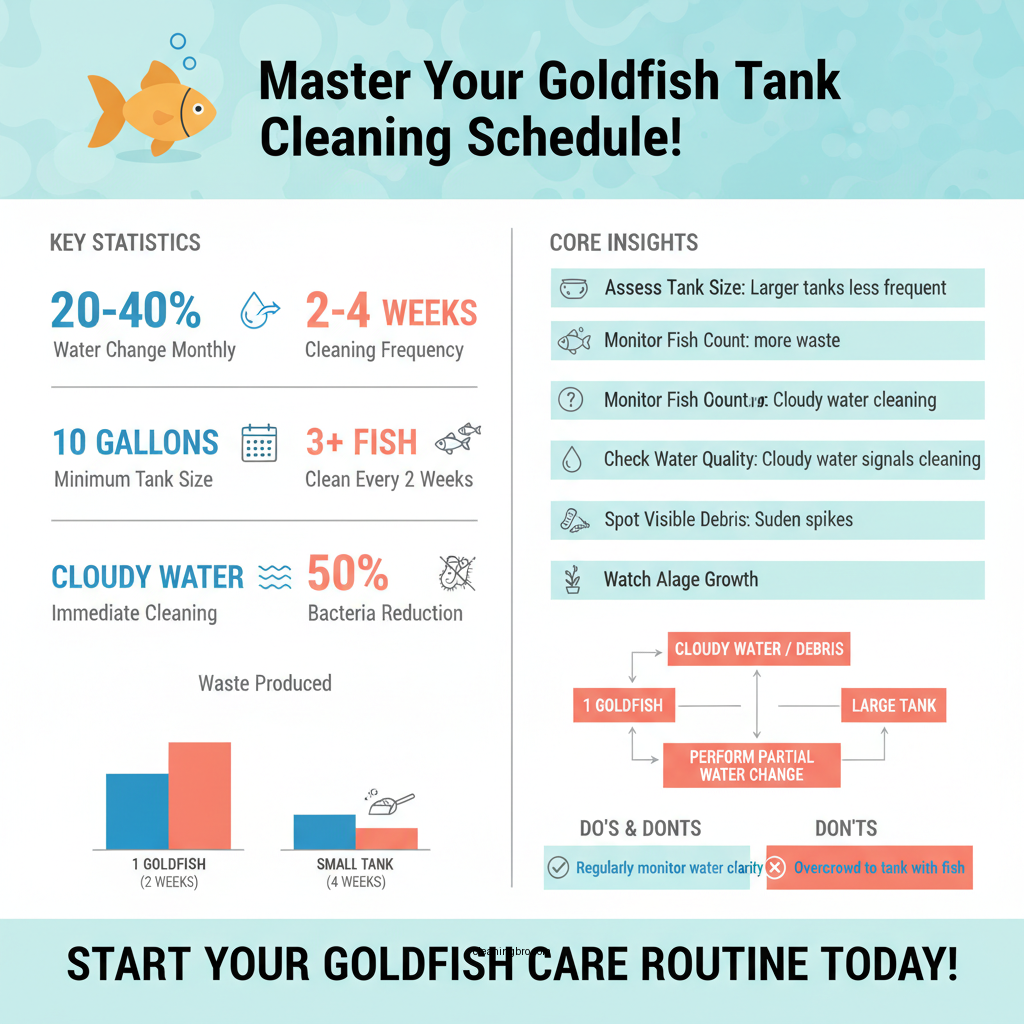 how often to clean goldfish tank - Data Infographic and Statistics