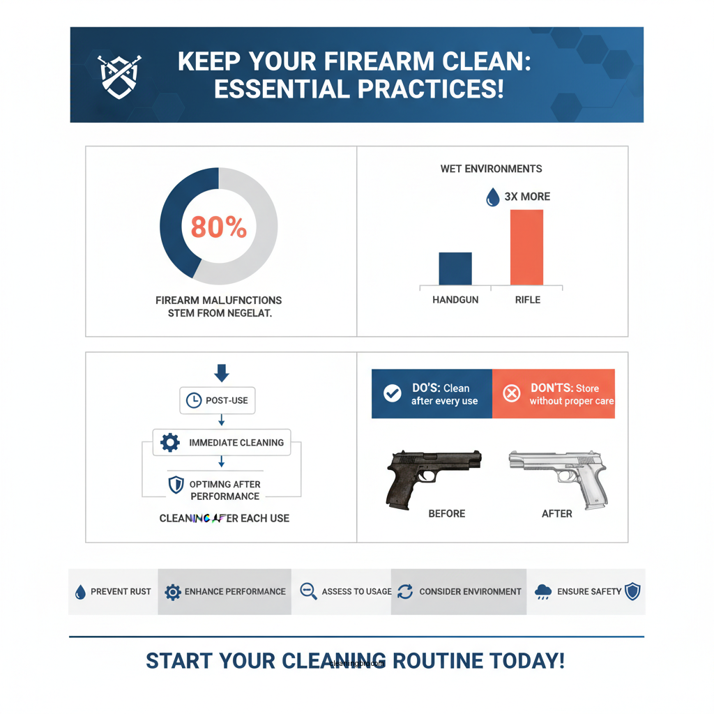 how often to clean guns - Data Infographic and Statistics