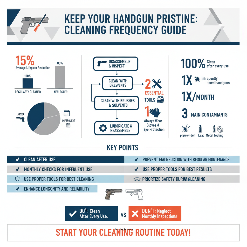 how often to clean handgun - Data Infographic and Statistics