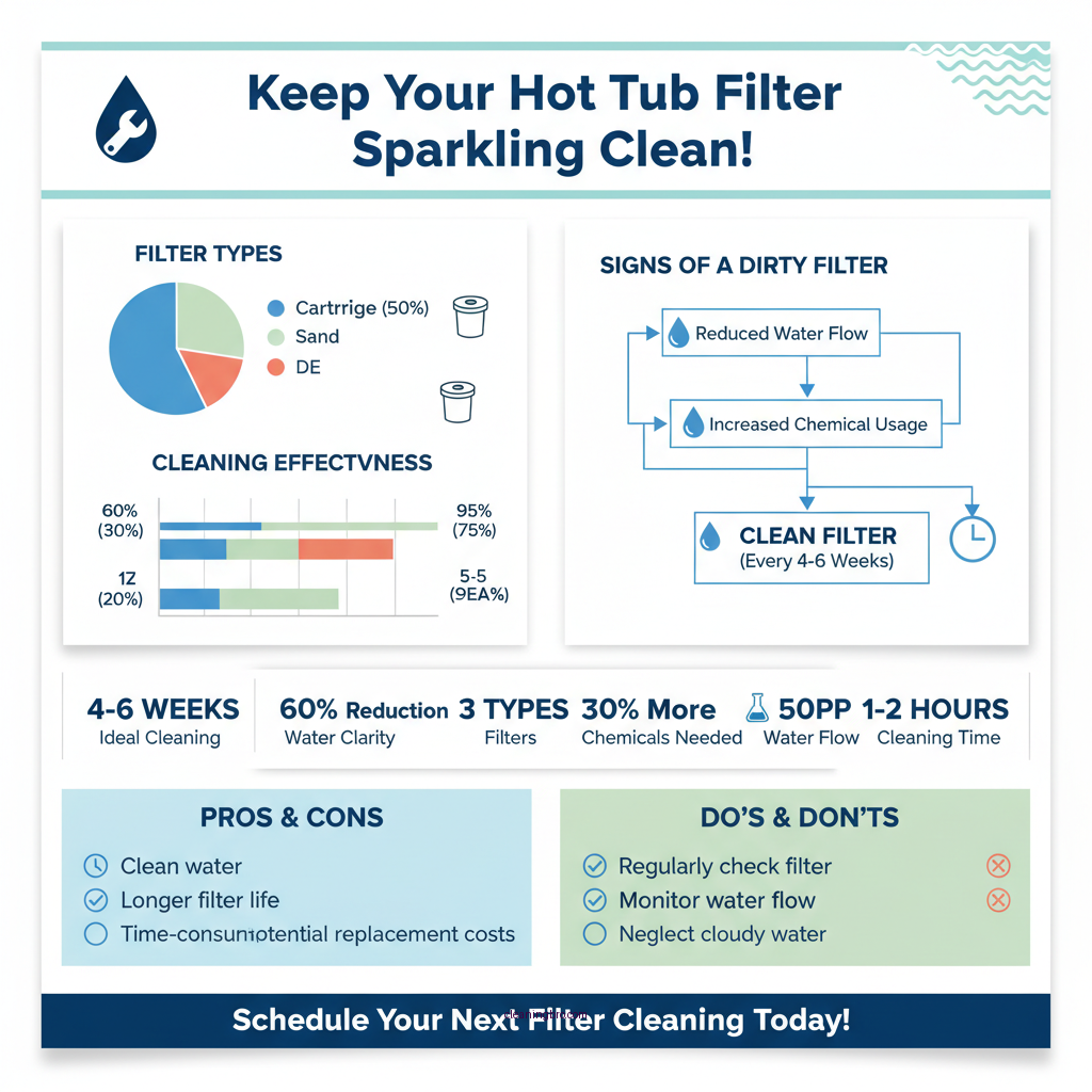 how often to clean hot tub filter - Data Infographic and Statistics