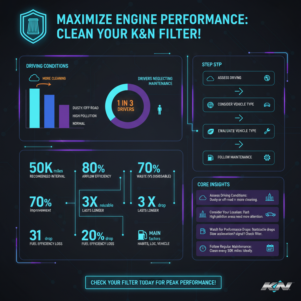 how often to clean kn air filter - Data Infographic and Statistics