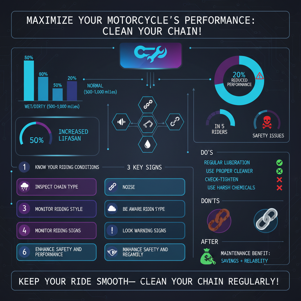 how often to clean motorcycle chain - Data Infographic and Statistics