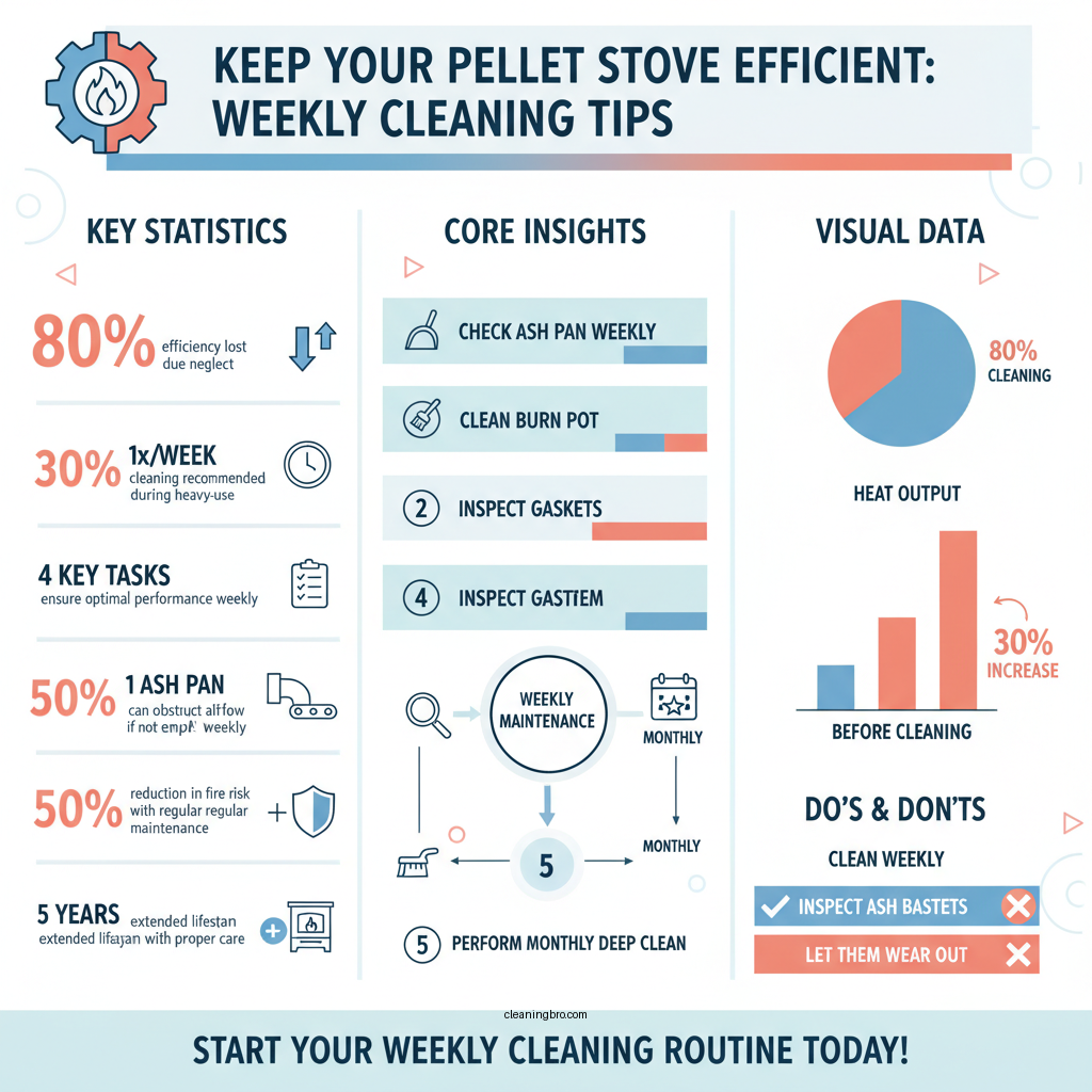 how often to clean pellet stove - Data Infographic and Statistics