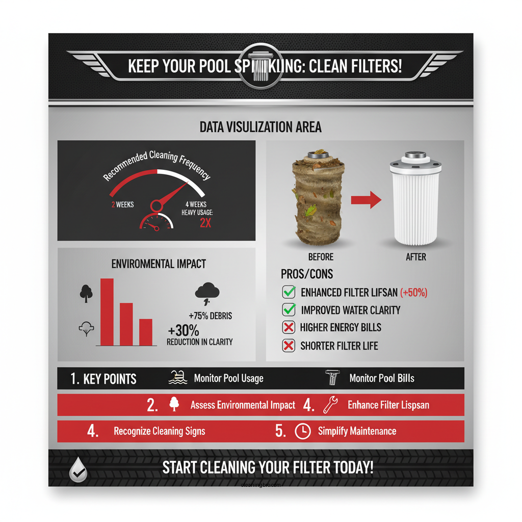how often to clean pool filter cartridge - Data Infographic and Statistics