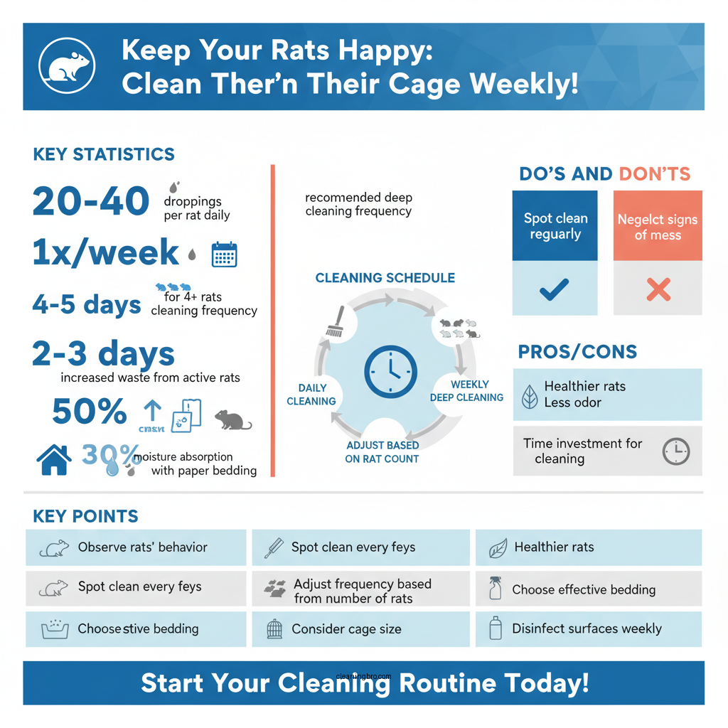 how often to clean rat cage - Data Infographic and Statistics