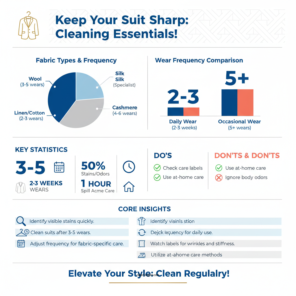 how often to dry clean a suit - Data Infographic and Statistics