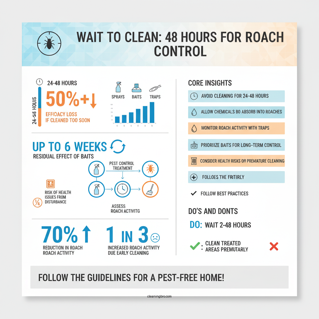 how soon can i clean after pest control for roaches - Data Infographic and Statistics