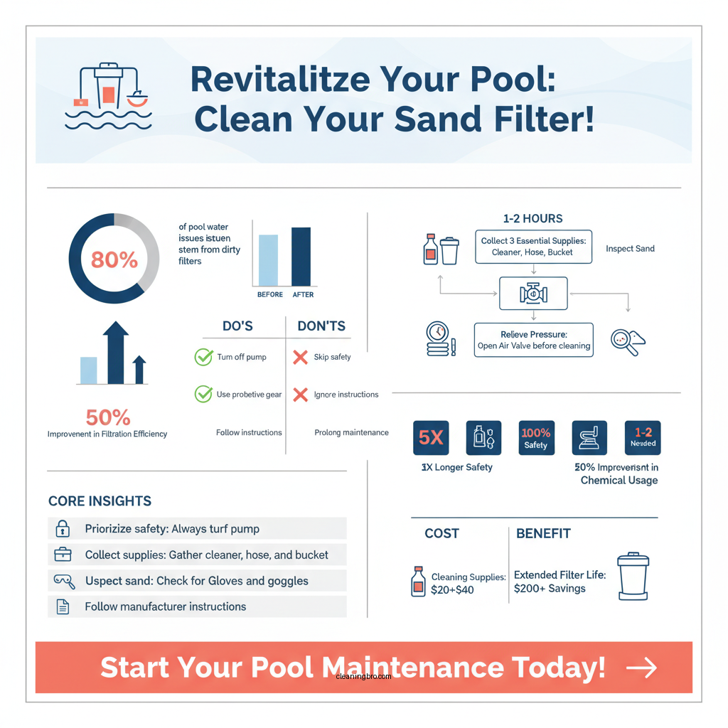 how to chemically clean sand filter - Data Infographic and Statistics