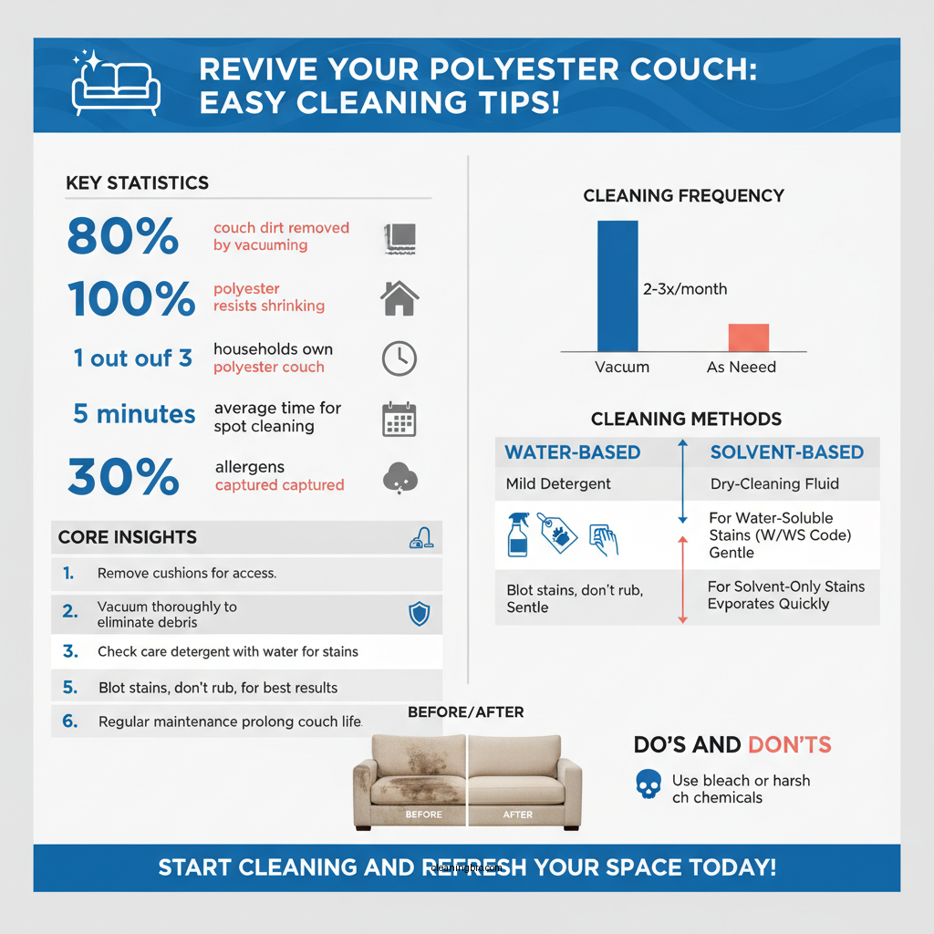 how to clean 100 polyester couch - Data Infographic and Statistics