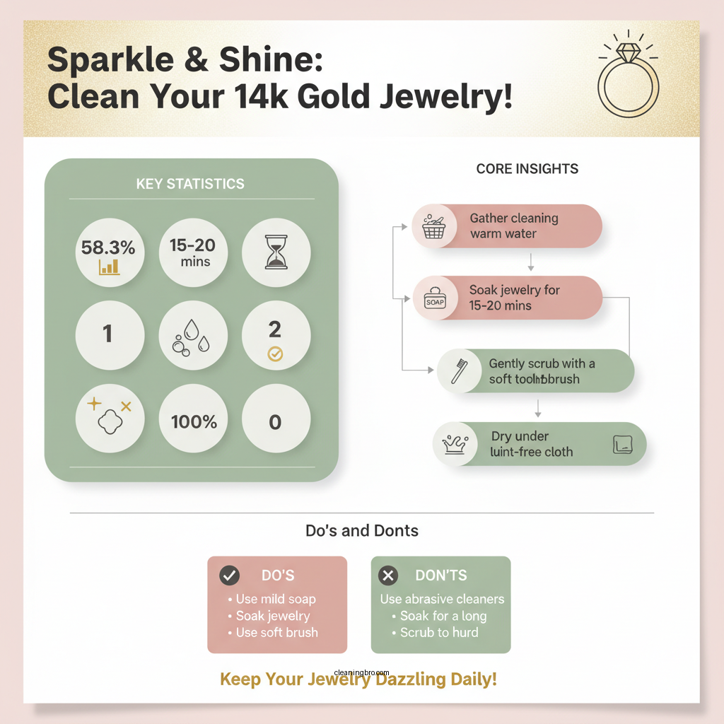 how to clean 14k gold jewelry at home - Data Infographic and Statistics