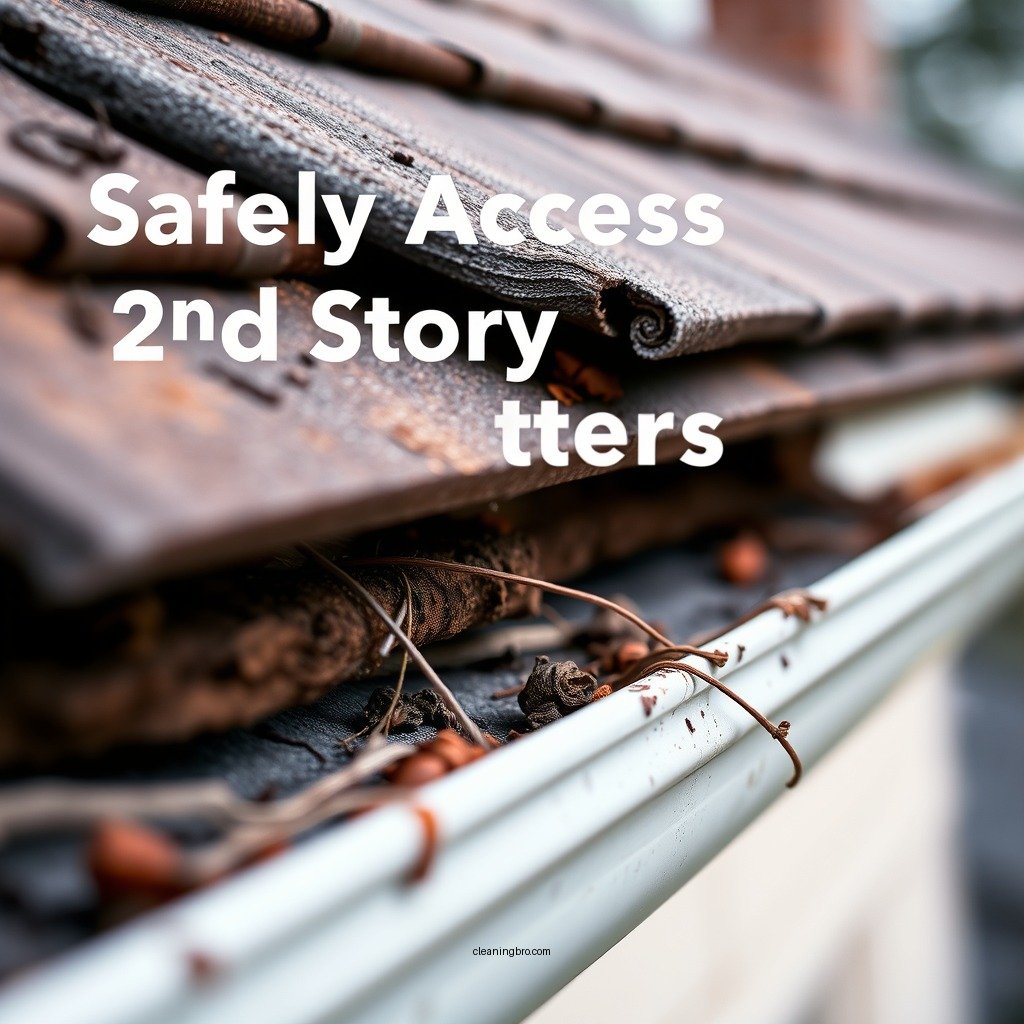 Safely Access 2nd Story Gutters - how to clean 2nd story gutters