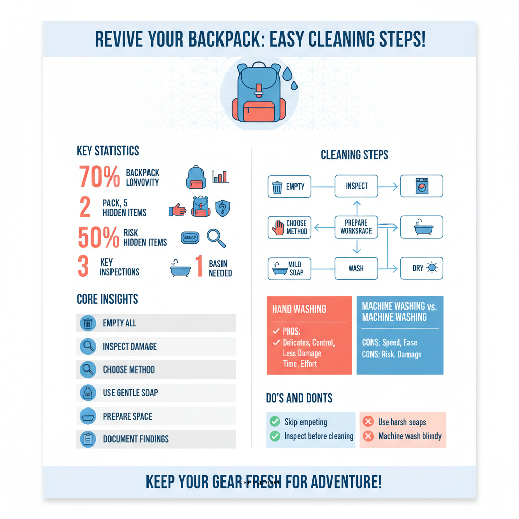 how to clean a backpacking pack - Data Infographic and Statistics