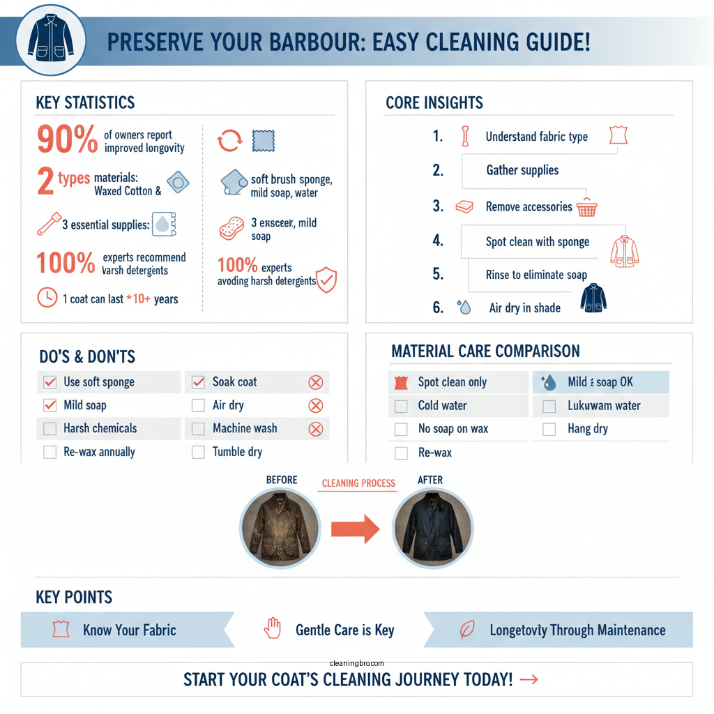 how to clean a barbour coat - Data Infographic and Statistics