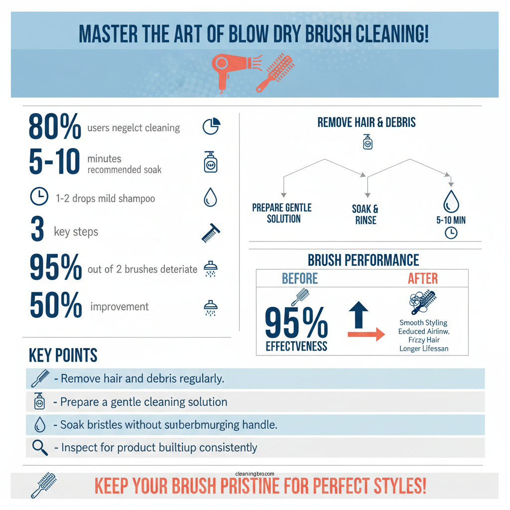 how to clean a blow dry brush - Data Infographic and Statistics