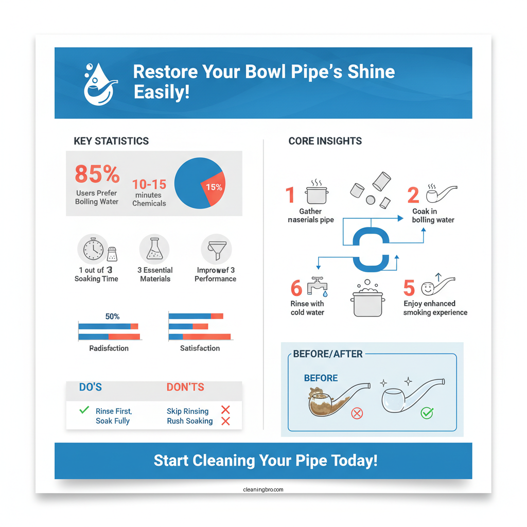 how to clean a bowl pipe boiling water - Data Infographic and Statistics
