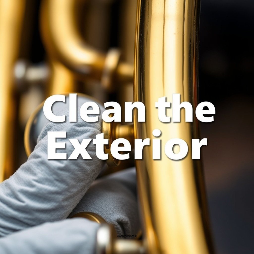 Clean the Exterior - how to clean a brass instrument