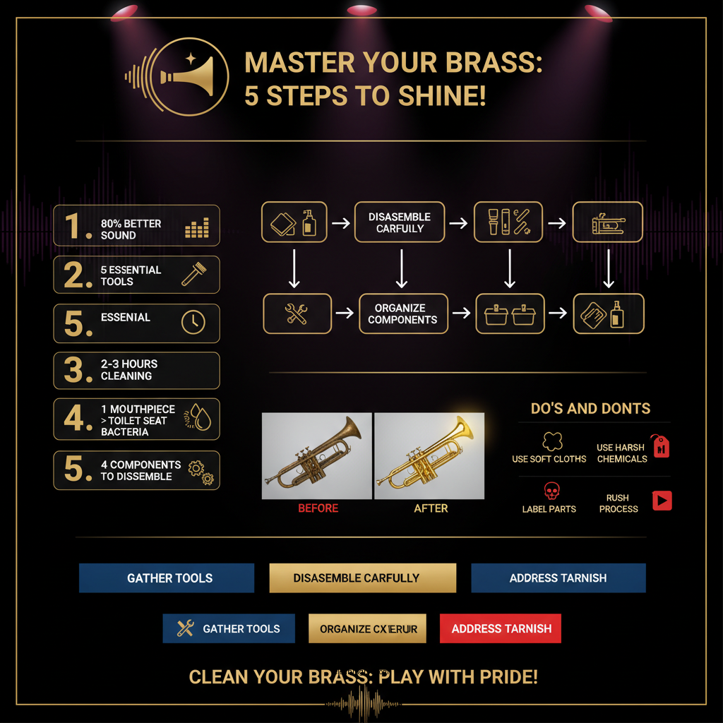 how to clean a brass instrument - Data Infographic and Statistics