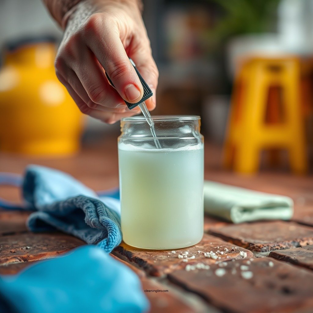 Prepare the Cleaning Solution - how to clean a brick floor