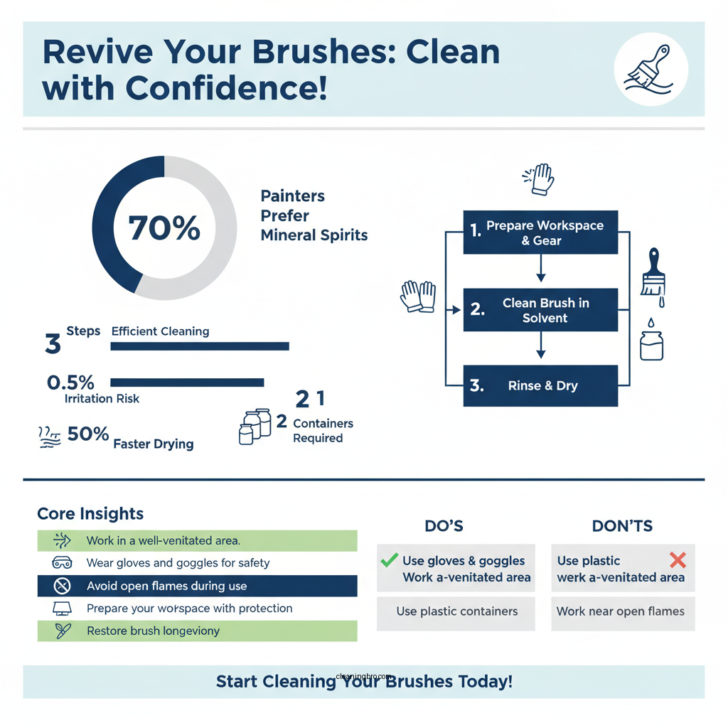 how to clean a brush with mineral spirits - Data Infographic and Statistics
