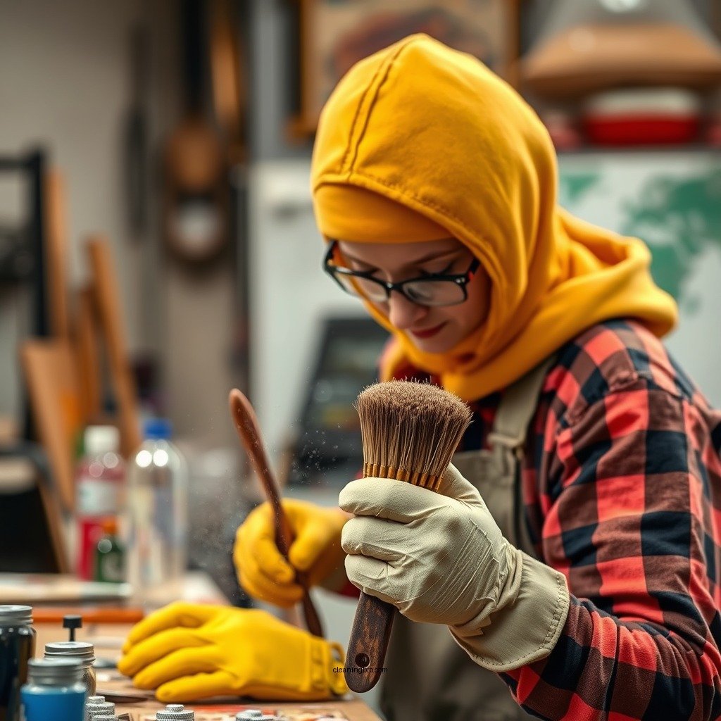 Safety Precautions - how to clean a brush with mineral spirits