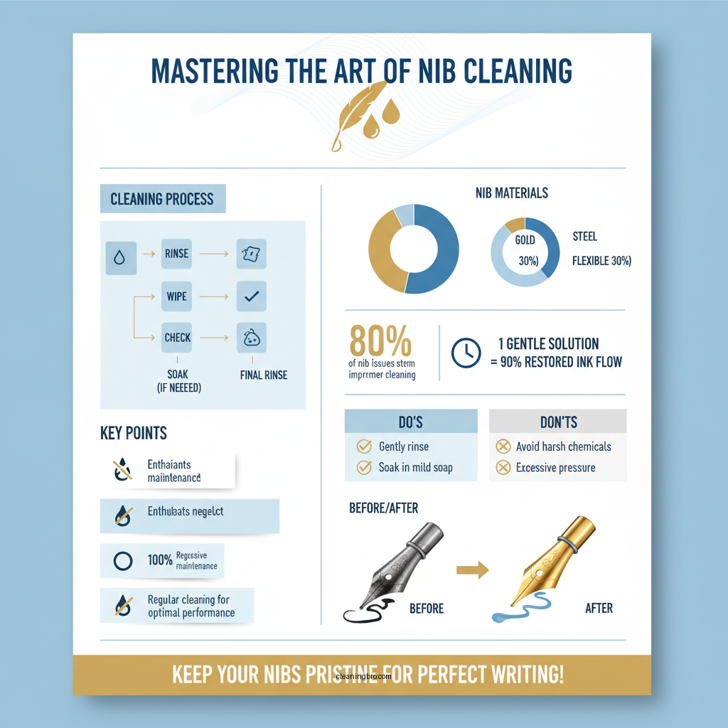 how to clean a calligraphy nib - Data Infographic and Statistics