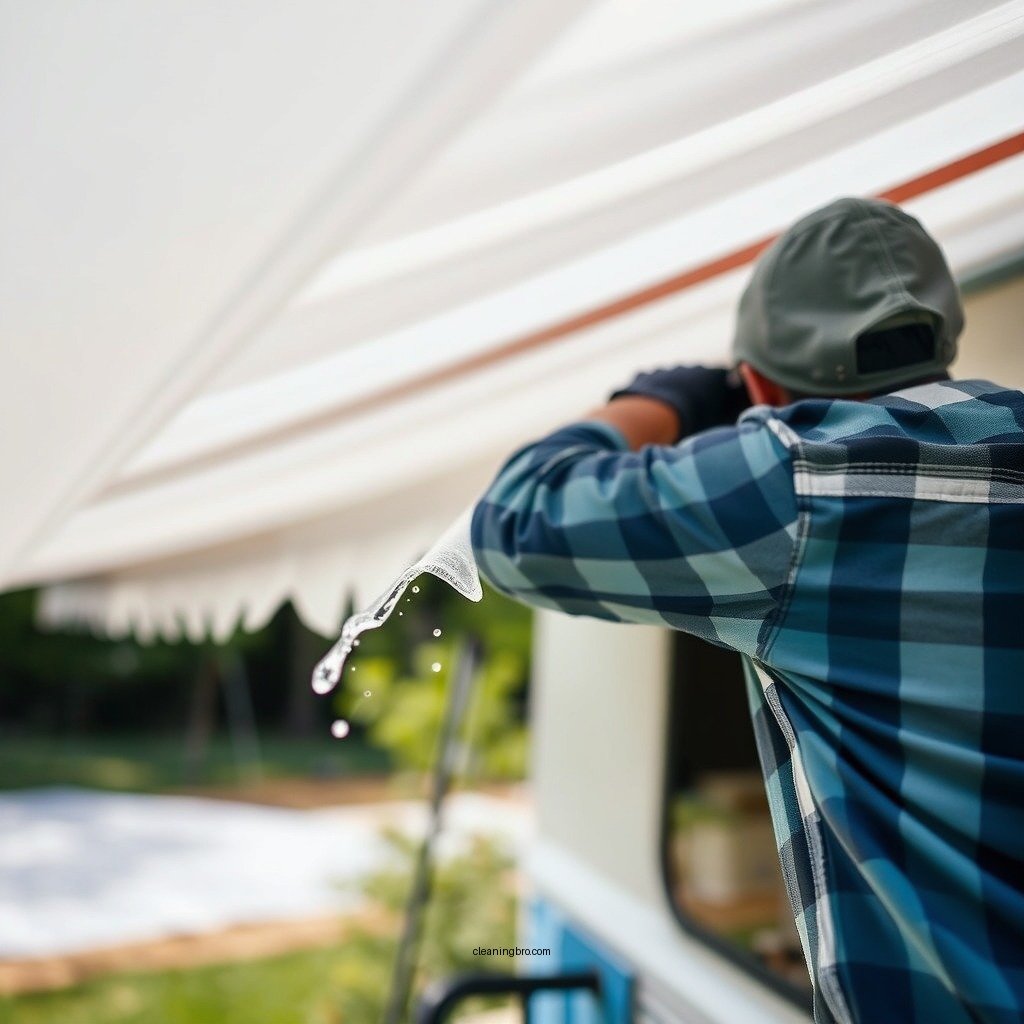 Cleaning Process - how to clean a camper awning