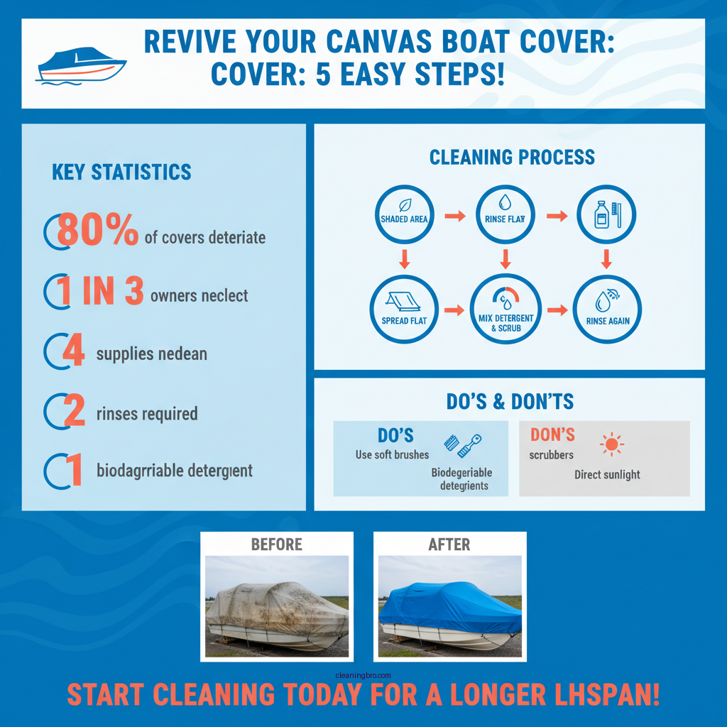 how to clean a canvas boat cover - Data Infographic and Statistics