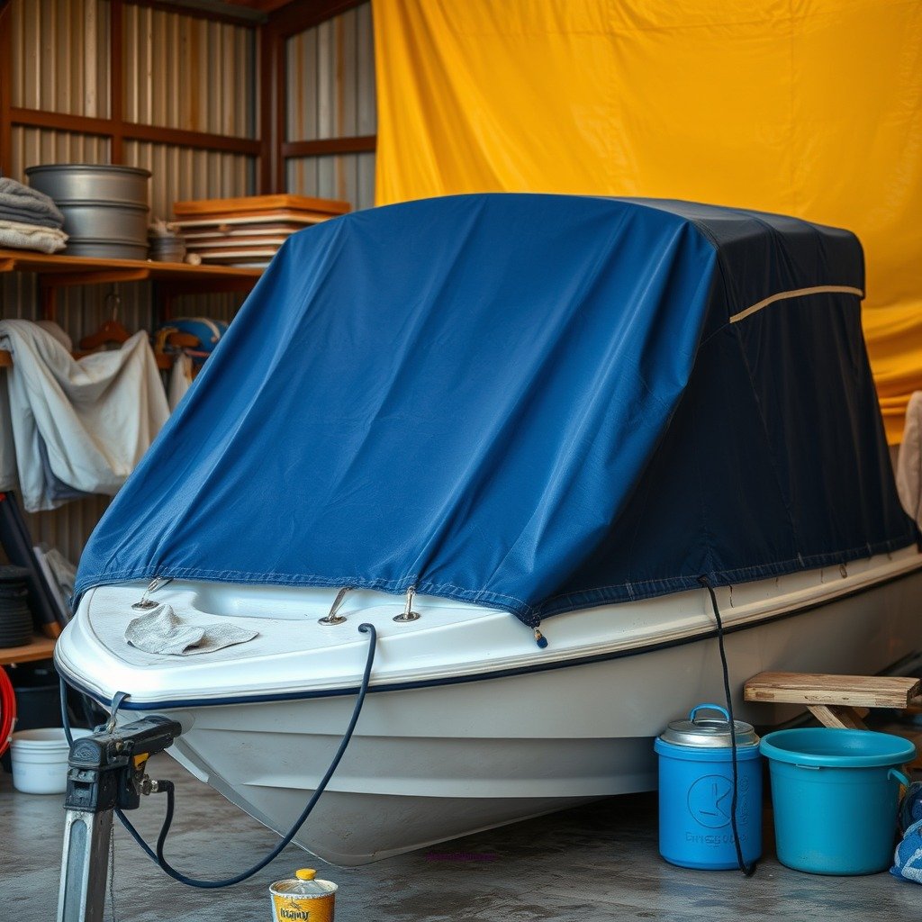 Prepare the Cleaning Area - how to clean a canvas boat cover