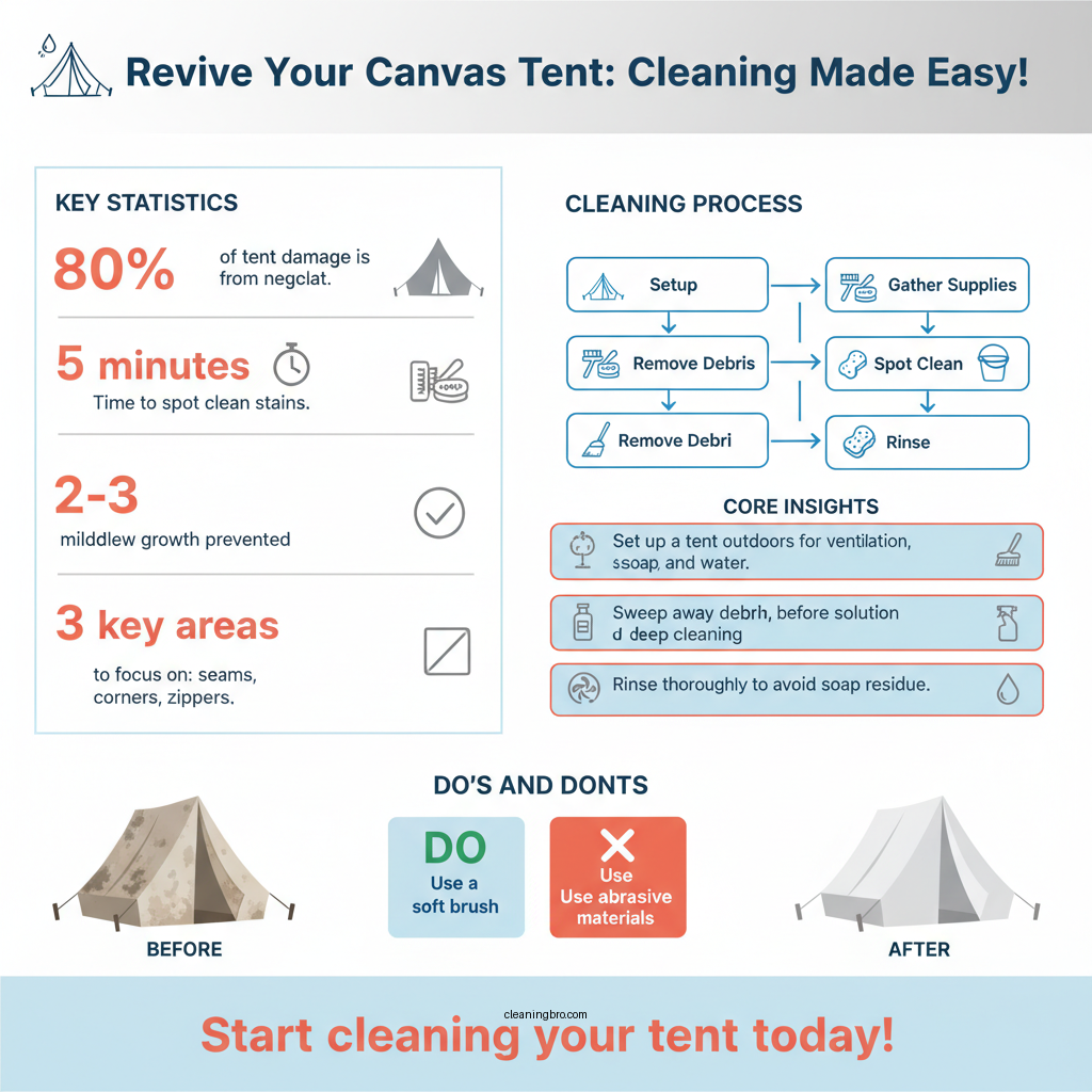 how to clean a canvas tent - Data Infographic and Statistics