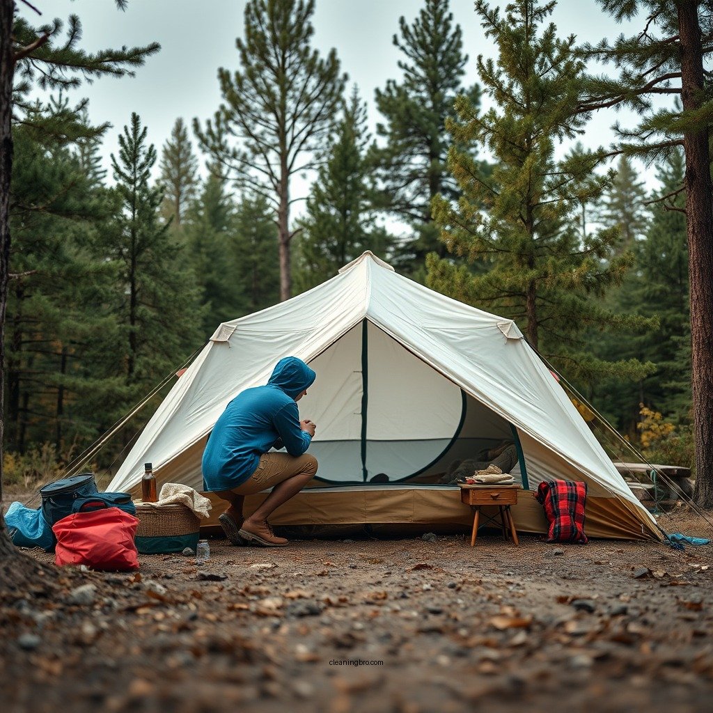 Prepare for Cleaning - how to clean a canvas tent