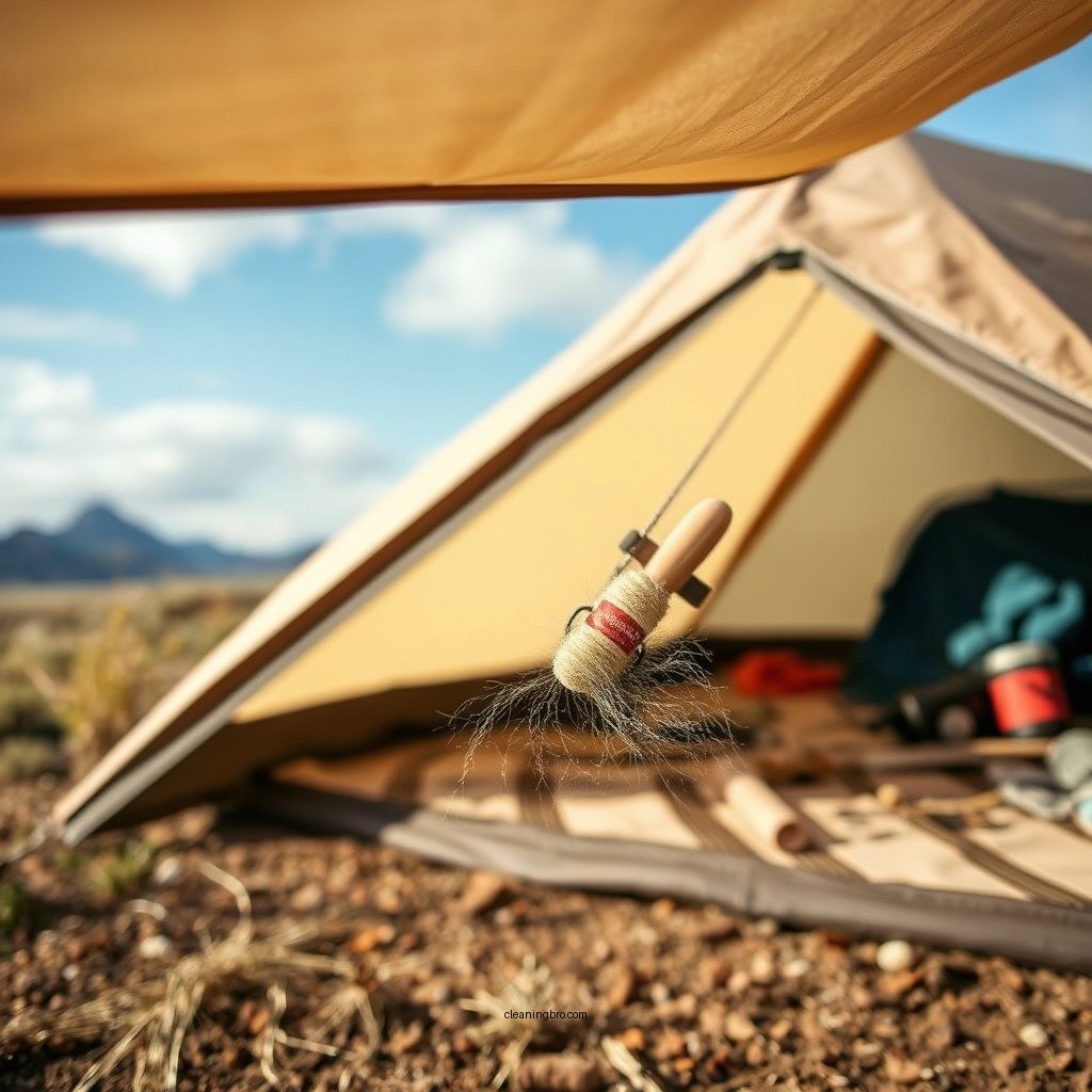 Remove Debris and Dust - how to clean a canvas tent