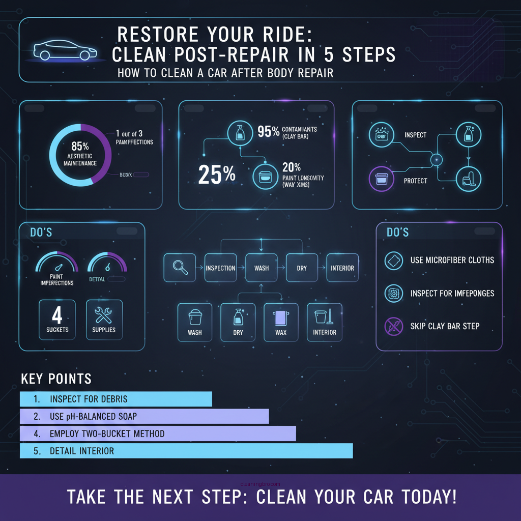 how to clean a car after body repair - Data Infographic and Statistics