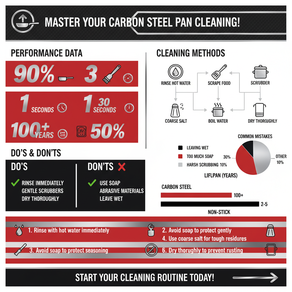 how to clean a carbon steel pan - Data Infographic and Statistics