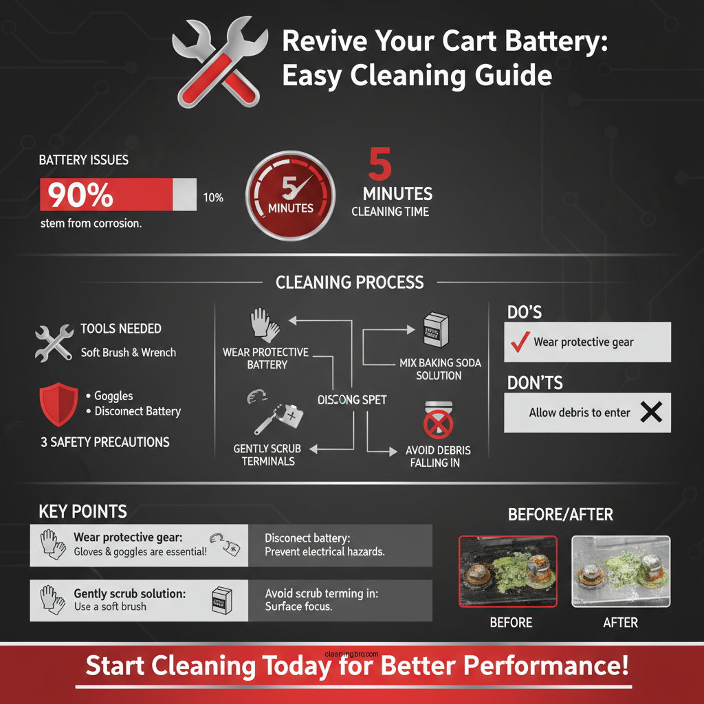 how to clean a cart battery - Data Infographic and Statistics