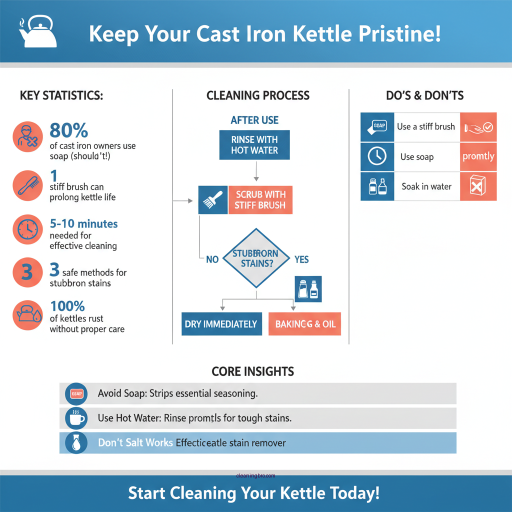 how to clean a cast iron kettle - Data Infographic and Statistics