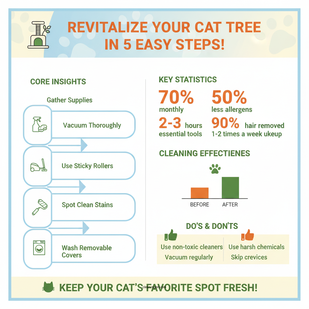 how to clean a cat tree - Data Infographic and Statistics