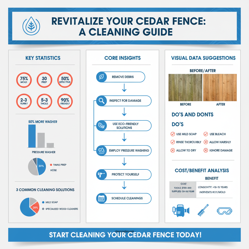 how to clean a cedar fence - Data Infographic and Statistics