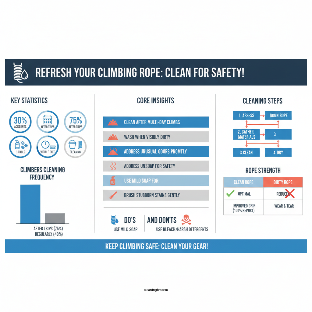 how to clean a climbing rope - Data Infographic and Statistics