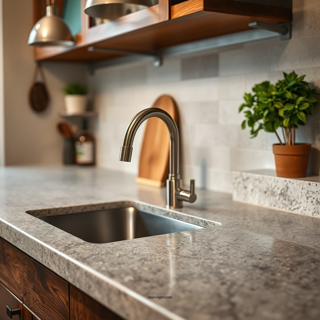 Remove Debris and Stains - how to clean a concrete countertop