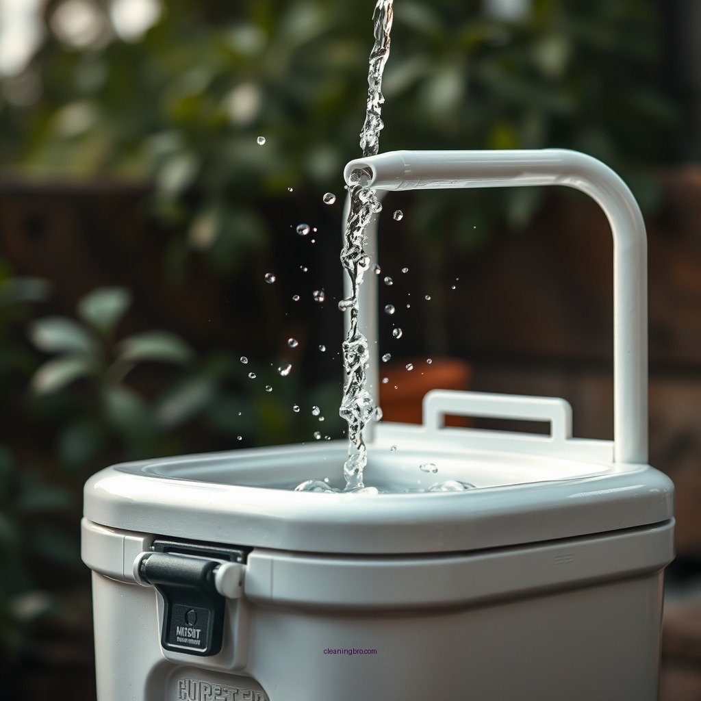 Rinse with Water - how to clean a cooler