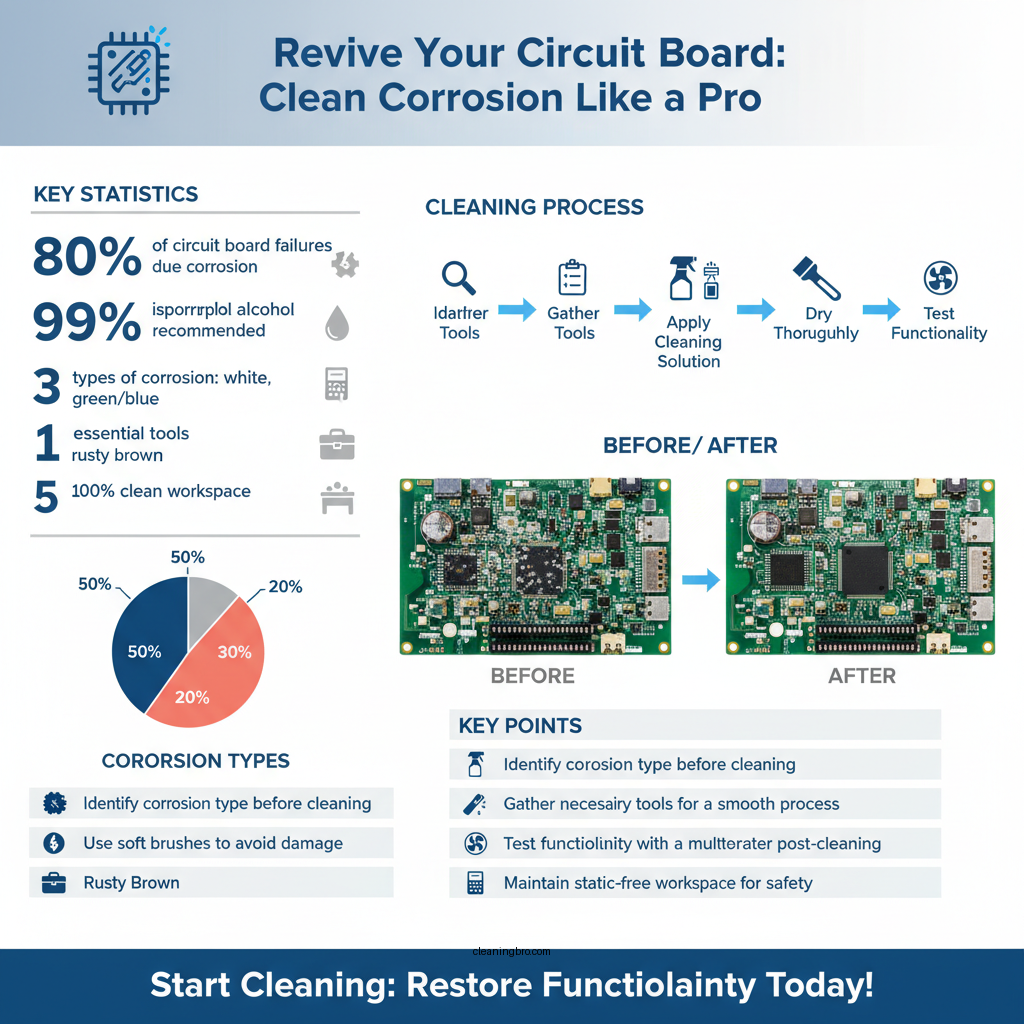 how to clean a corroded circuit board - Data Infographic and Statistics